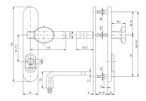 Okucia zabezpieczające ROSTEX BK RX 1-50 SOLID III klasa (STAL NIERDZEWNA MATOWA)