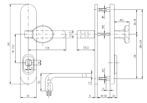 Okucia zabezpieczające ROSTEX BK RX 4-50 SOLID III klasa (STAL NIERDZEWNA MATOWA)