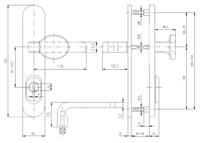 Okucia bezpieczeństwa ROSTEX BK RX 4-50 SOLID IV klasa (STAL NIERDZEWNA MATOWA)