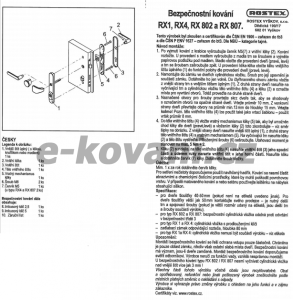 Okucia bezpieczeństwa ROSTEX BK RX 1 ASTRA III klasa (STAL NIERDZEWNA MATOWA)