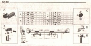 WYPRZEDAŻ System przesuwny z łożyskiem COBRA SN 150 cm