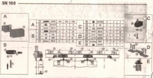 System przesuwny z łożyskiem COBRA SN 180 cm