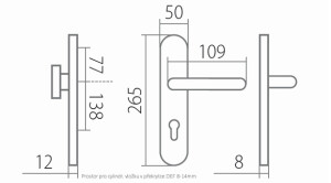 Okucia bezpieczeństwa TWIN DAVID ELEGANT HTSI 4500 DEF (CH-SAT)