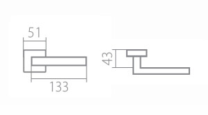 Okucia drzwiowe TWIN INNER P 660 HR (CH-SAT-LN)