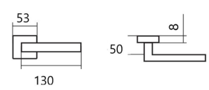 Okucia drzwiowe TWIN LEKO CUBOID HR H 1682 METAL (E EN 1906 klasa 3)