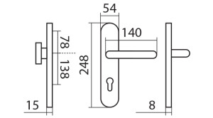 Okucia zabezpieczające TWIN COLUMBUS GULF HR H2094 KS DEF (E)