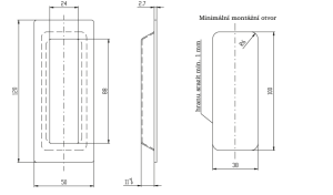 Płaszcz do drzwi przesuwnych ROSTEX kwadrat 120 mm (STAL NIERDZEWNA MATOWA, CZARNY)