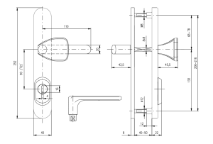 Okucia zabezpieczające ROSTEX BK RX 1-40 EXCLUSIVE III klasa (CHROMOWA STAL NIERDZEWNA)