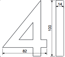 Numery domów RICHTER 3D (czarny matowy)