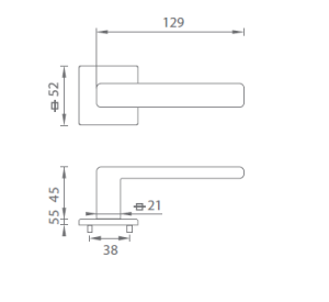 Okucia drzwiowe MP Sonia HR 3095 5 S (WS)