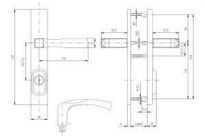 Okucia zabezpieczające ROSTEX BK RN4 MANDELO (STEEL-MAT)