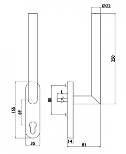 Okucia okienne TWIN HS PORTAL VISION 1802 (E)