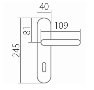 Okucia do drzwi TWIN ELEGANT BA 1220 (A-SAT)