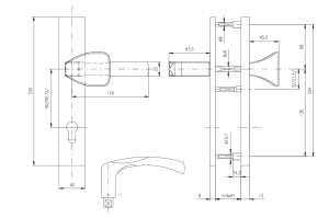 Okucia zabezpieczające ROSTEX BK RN802 MANDELO (STAL-MAT)