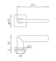 Okucia drzwiowe MP ELIPTICA - HR 3098Q 5S (BS - Czarny mat)