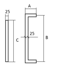 Klamka EUROLATON do drzwi szklanych i drewnianych - 78250350 (stal nierdzewna)