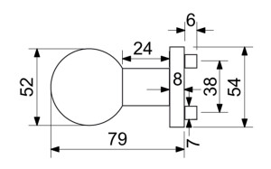 Kula drzwiowa Richter KNOB 01