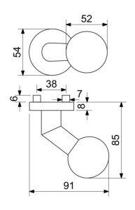 Kula drzwiowa Richter KNOB 02