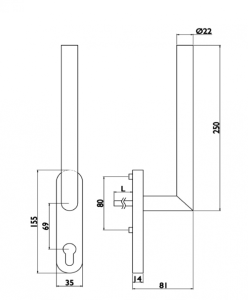 Okucia okienne TWIN HS PORTAL VISION 1802 (CM)