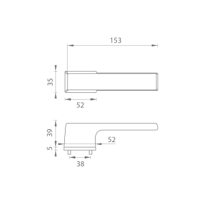 Okucia drzwiowe MP TI - MELODY - RT5 3099 (BS - Czarny mat)