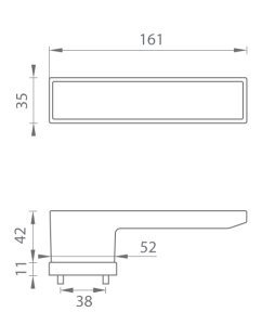 Okucia drzwiowe MP TI - BIG Vario - RT 3084RT (OCS - Chrom szczotkowany)