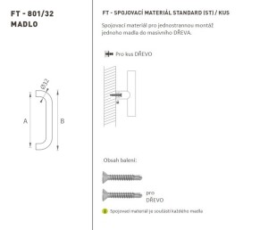 KLAMKA kod MP K01 Ø 32 mm ST (BN - stal nierdzewna szczotkowana)