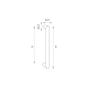 KLAMKA kod MP K02 Ø 25 mm ST - szt. (BS - Czarny mat)