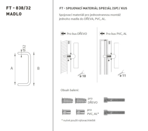 KLAMKA kod MP K38 Ø 32 mm SP - szt. (BN - stal nierdzewna szczotkowana)