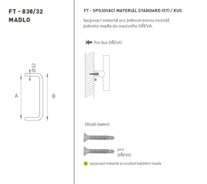 KLAMKA kod MP K38 Ø 32 mm ST - szt. (BN - stal nierdzewna szczotkowana)