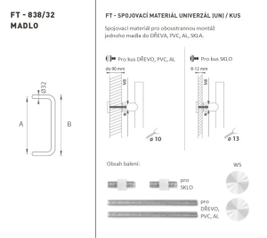 KLAMKA kod MP K38 Ø 32 mm UN - szt. (WS - Biały mat)