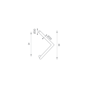 KLAMKA kod MP K14 Ø 30 mm ST - szt. (BS - Czarny mat)