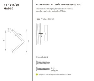 KLAMKA kod MP K14 Ø 30 mm ST - szt. (WS - Biały mat)