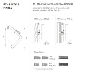 KLAMKA kod MP K14T Ø 32 mm SP - szt. (BS - czarny mat)