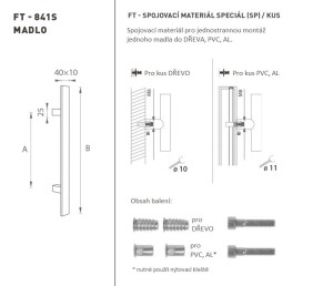 UCHWYT DVD kod MP K41S 40x10 mm SP - szt. (BN - stal nierdzewna szczotkowana)