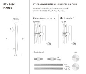 KLAMKA kod MP K41C 40x10 mm UN - szt. (WS - Biały mat)