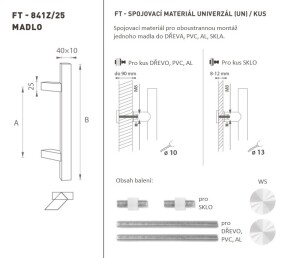 KLAMKA kod MP K41Z 40x10 mm UN - szt. (WS - Biały mat)