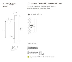 KLAMKA kod MP K41Z 40x10 mm ST - szt. (BN - stal nierdzewna szczotkowana)