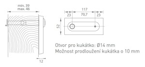 Identyfikator z wizjerem AXA - OMEGA F(8 - Anodowany na czarno)