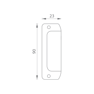 Hak aluminiowy MP 3815 (F1 - anodowany na kolor srebrny)