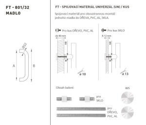 KLAMKA kod MP K01 Ø 32 mm UN - szt. (WS - Biały mat)