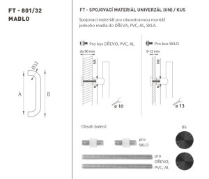 KLAMKA kod MP K01 Ø 32 mm UN - szt. (BS - czarny mat)