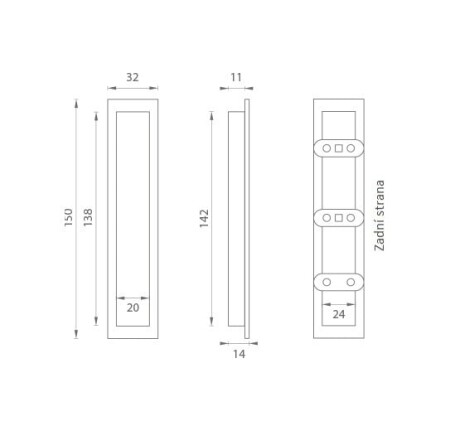 Skorupa bez otworu MP 1097Z (BS - Czarny mat)