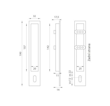 Obudowa do drzwi przesuwnych MP 1099Z - BB ( BS - Czarny mat)