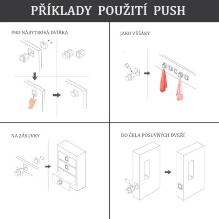 Klamka MP PUSH HR (BS - Czarny Mat)