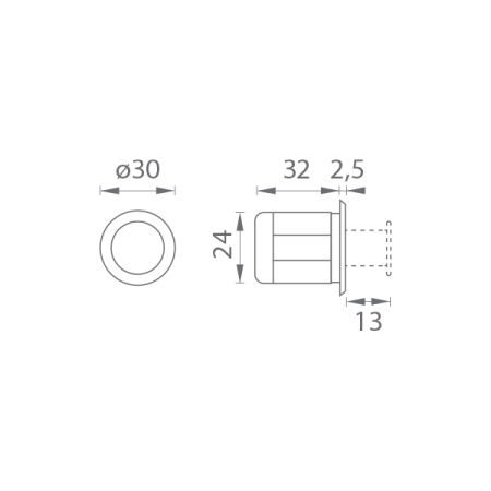 Klamka MP PUSH R (BS - Czarny Mat)