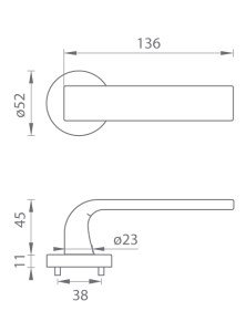 Okucia drzwiowe MP Cinto-R 2732 (BS - Czarny mat)