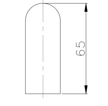 Klamka TWIN BJ 118002, ∅ 25 mm - sztuka (stal nierdzewna)