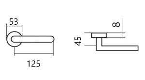 Okucia drzwiowe TWIN LEKO ERA 170 METAL (E)