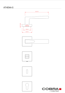 Okucia drzwiowe COBRA ATHENA-S (TIT)