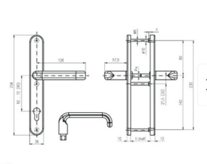 Okucia bezpieczeństwa ROSTEX BK 807 GRANDE - PANIC (STAL-MAT)